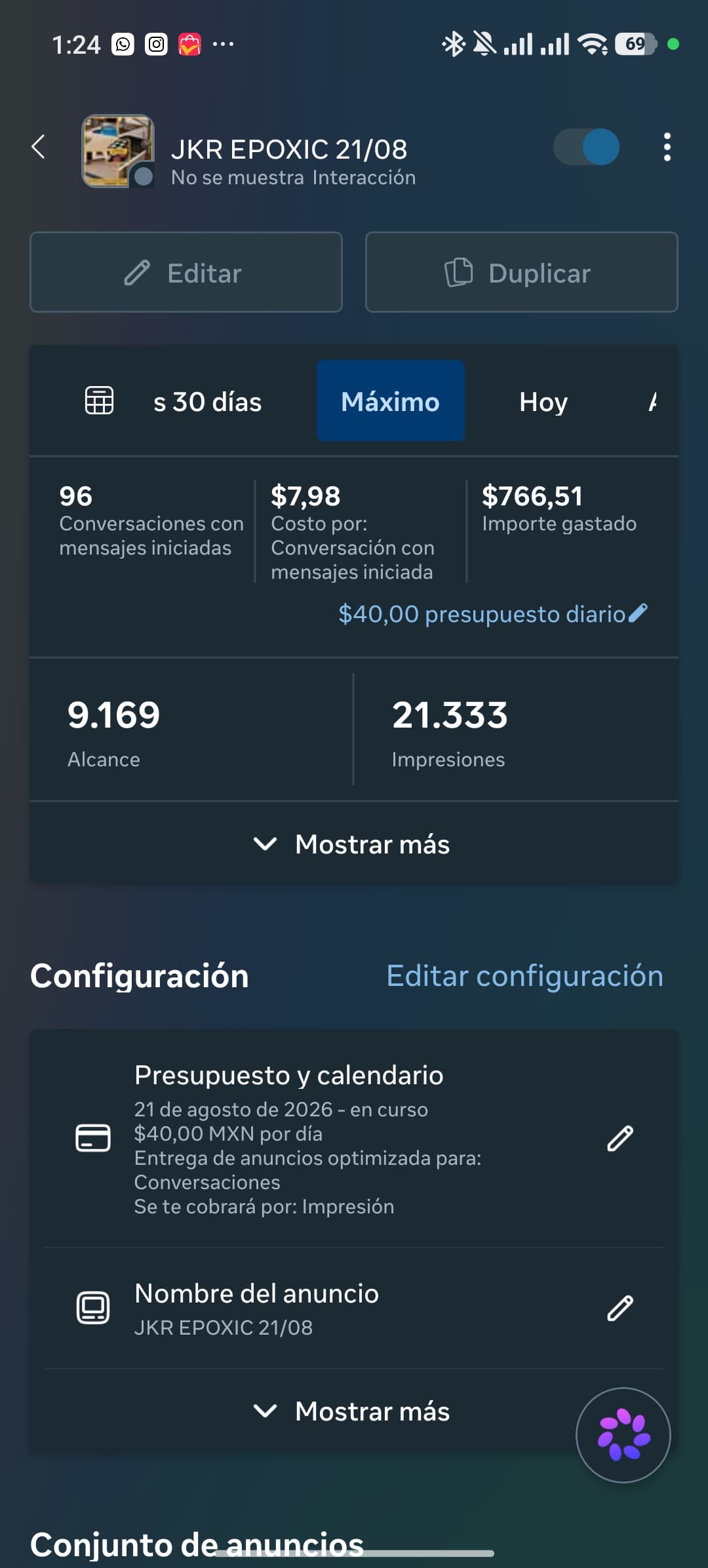 Captura de resultados de campaña 2