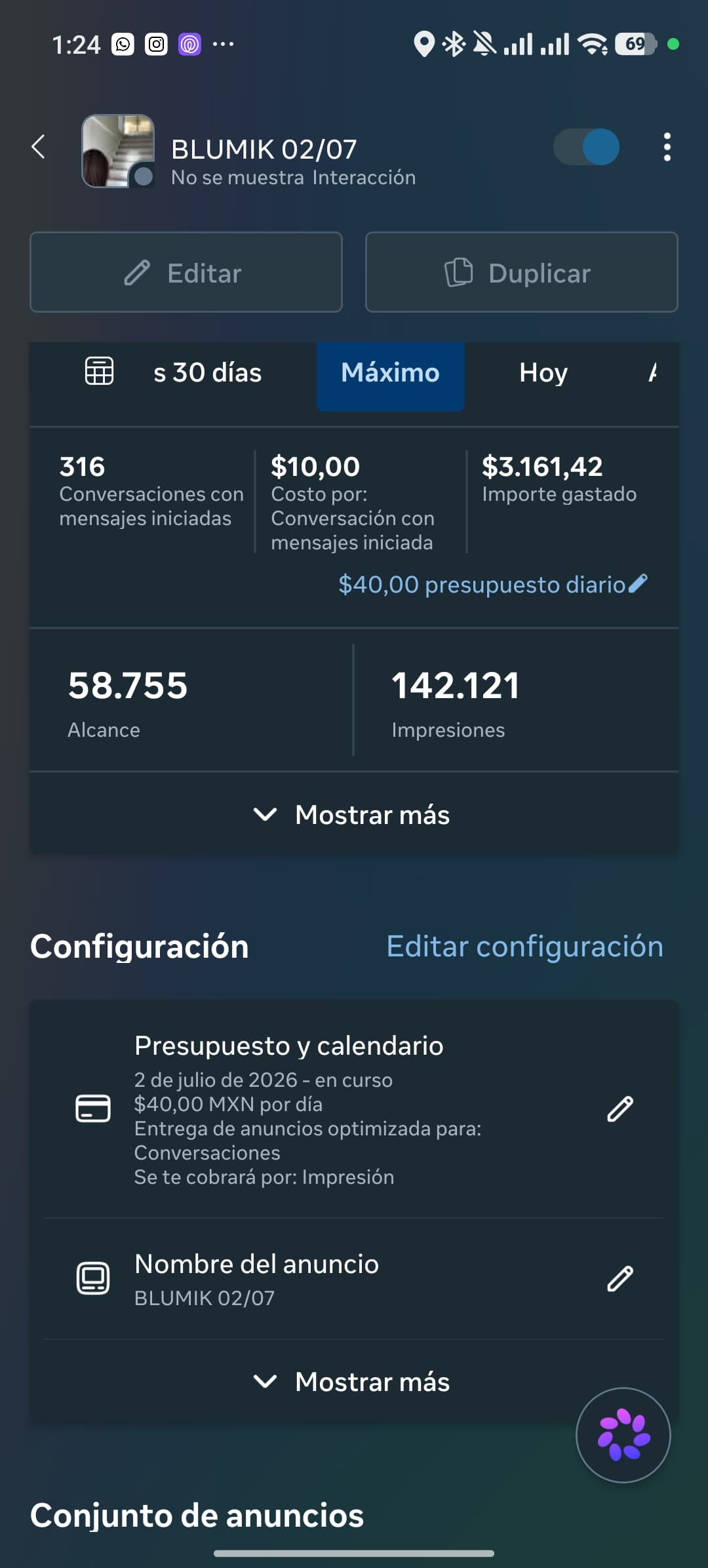 Captura de resultados de campaña 5